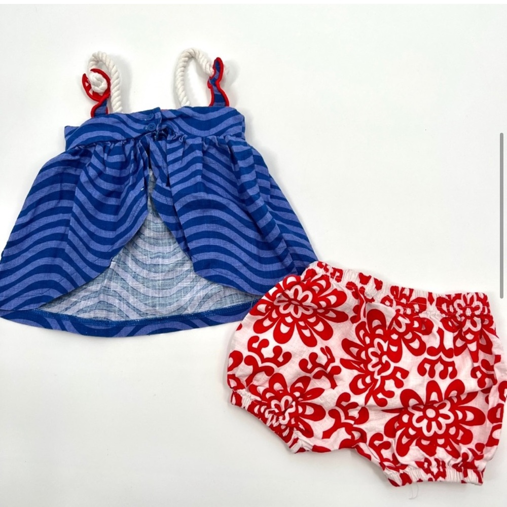 NWOT MUD PIE red white and blue crab nautical rope 2 piece set - Picture 5 of 5